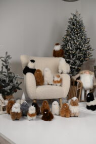 Alpakos kailio žaislas, 17cm, įvairių spalvų