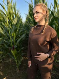 Rudens Karalienė – dviejų dalių alpakos vilnos komplektas iki XXL 🍂👑🦙