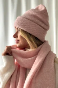 Alpakos vilnos šalikas Rožinis Sapnas - Image 4