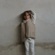 🤎 „Kreminis švelnumas“ – vaikiška alpakos vilnos liemenė - Image 5