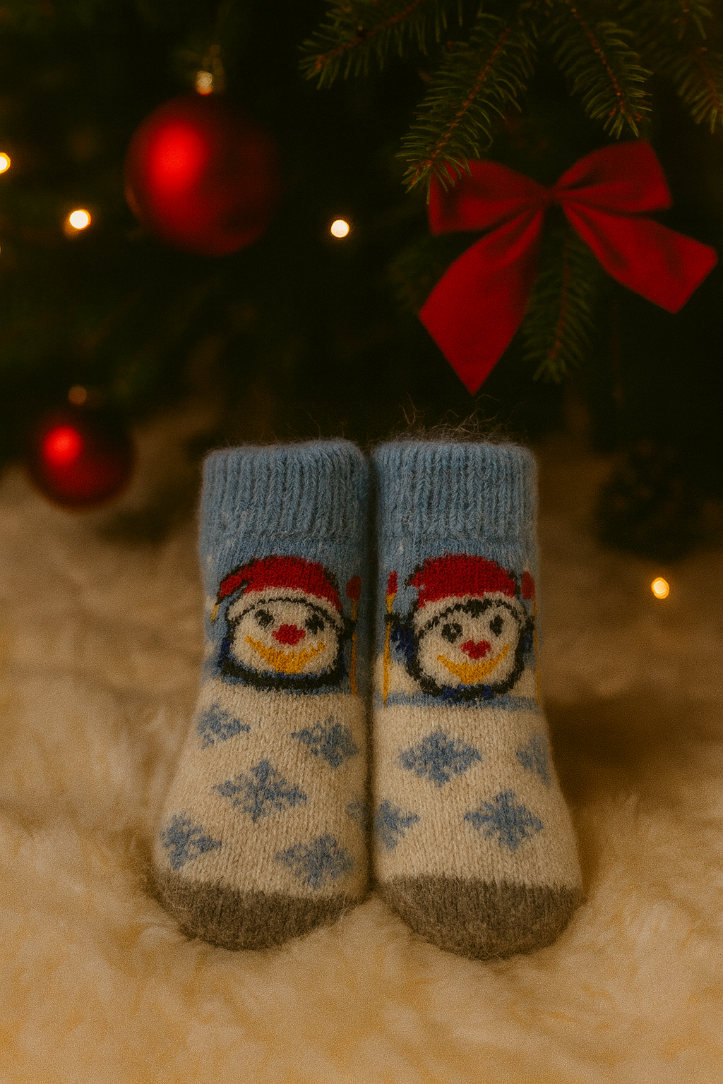 ChatGPT Image Nov 25, 2025, 02_04_41 PM Alpakos Vilnos Kojinytės - Kalėdinis Pingvinukas - Image 1