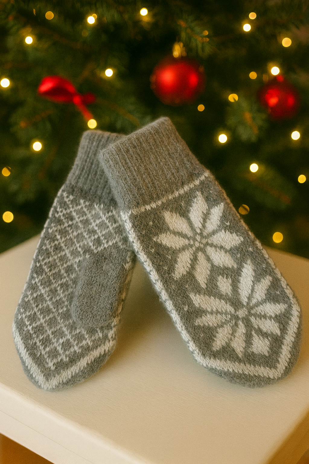 ChatGPT Image Nov 25, 2025, 11_44_58 AM Alpakos Vilnos Pirštinės Pilka Snaigė - Image 1