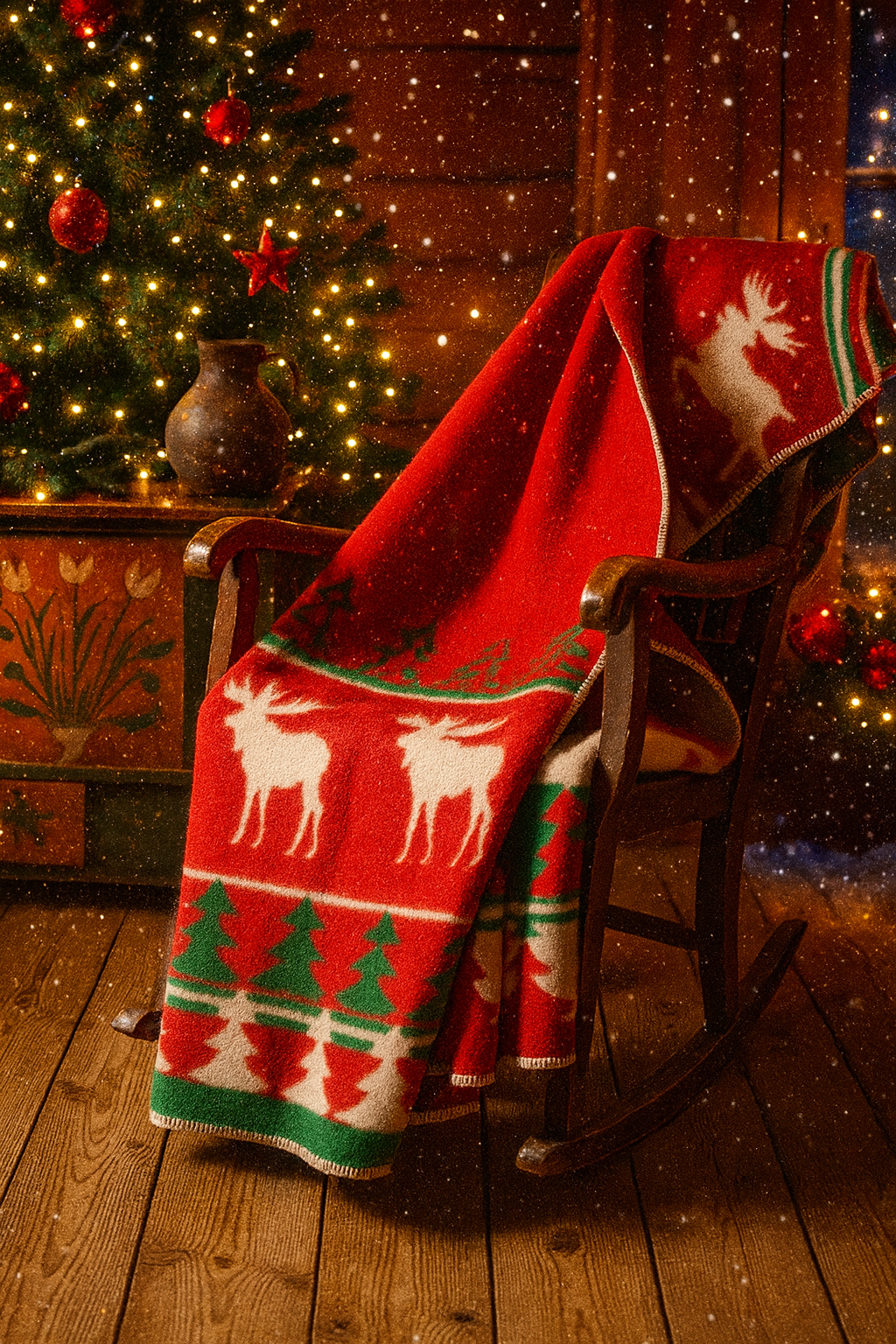 ChatGPT Image Dec 1, 2025, 11_34_18 PM Kalėdinis Naujosios Zelandijos vilnos pledas „Šilumos Stebuklas“ - Image 1