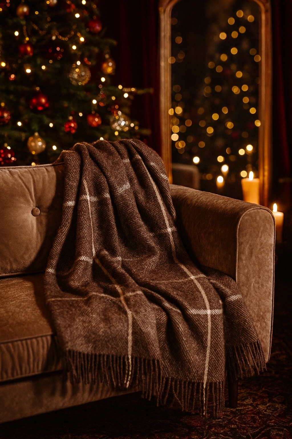 ChatGPT Image Dec 2, 2025, 01_05_39 AM „Royal Hazel Cashmere Touch“ – prabangus 100% vilnos pledas su kutais - Image 1