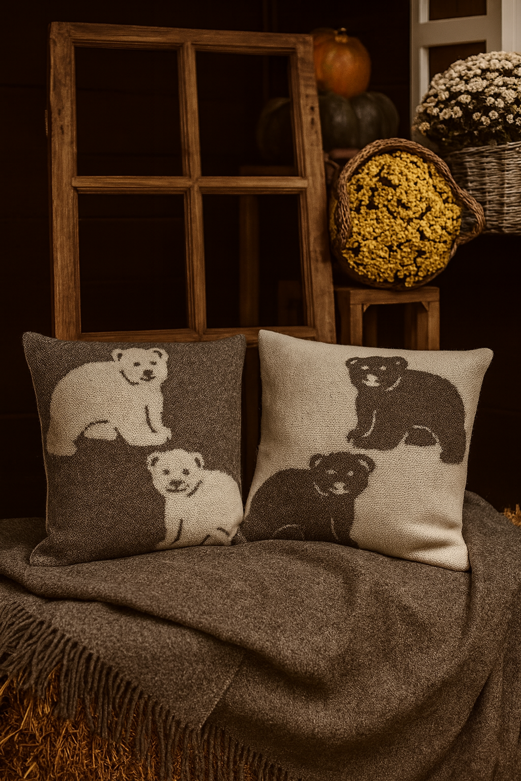 ChatGPT Image Dec 2, 2025, 01_27_32 AM „Alpacos Dreams Polar Bear Luxe“ – dvipusė prabangi vilnonė pagalvėlė - Image 1