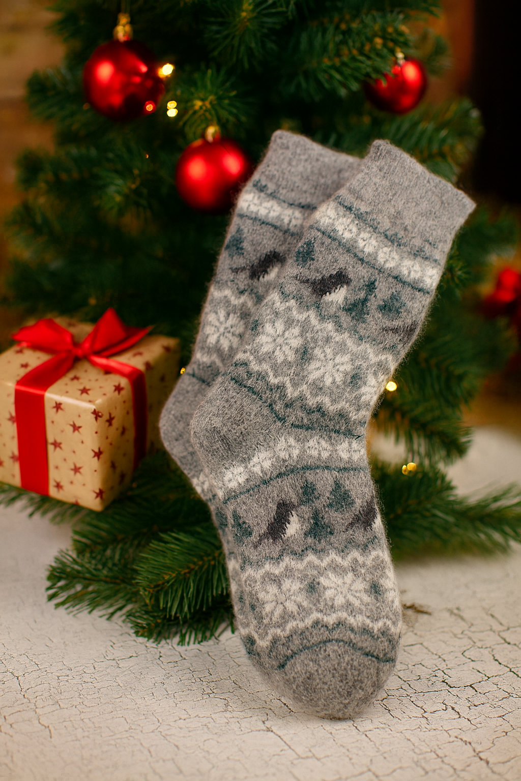 ChatGPT Image Dec 6, 2025, 08_32_11 PM Merino Vilnos Kojinės - Eglutės - Image 1