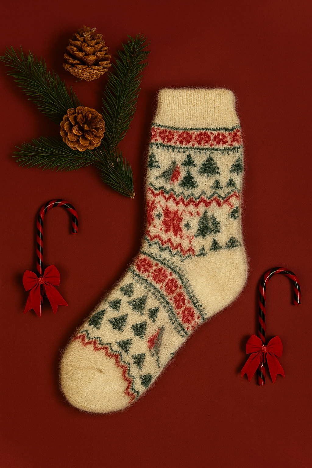 ChatGPT Image Dec 6, 2025, 09_22_14 PM Merino Vilnos Kojinės - Kalėdinis rytas - Image 1