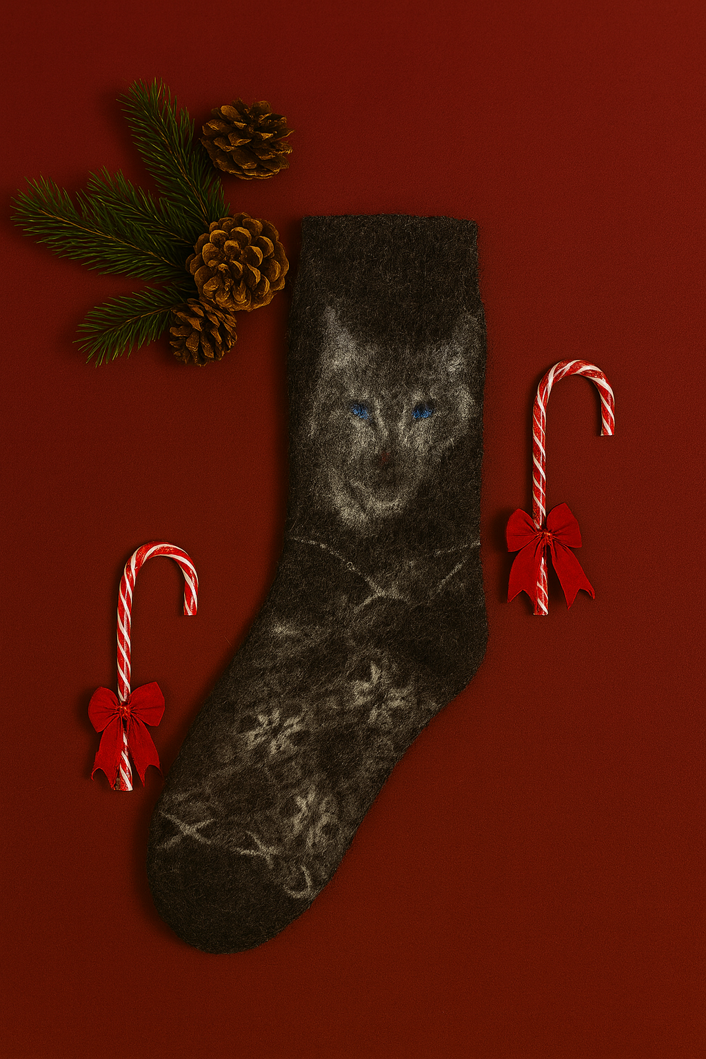 ChatGPT Image Dec 6, 2025, 09_28_39 PM Merino Vilnos Kojinės - Pilkas Tigras - Image 1